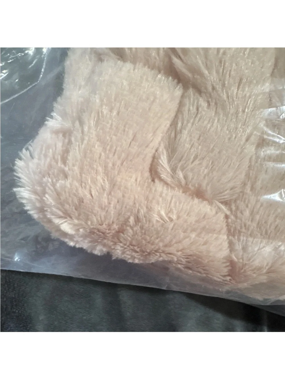 Madison Park Ruched Fur Faux Fur Throw Blanket Pink 50x60 Polyester OEKO-TEX